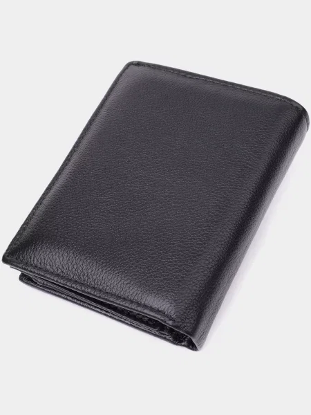 Кожаный кошелек St Leather Accessories черный