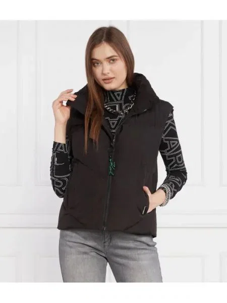 Karl Lagerfeld De puf vestă negru