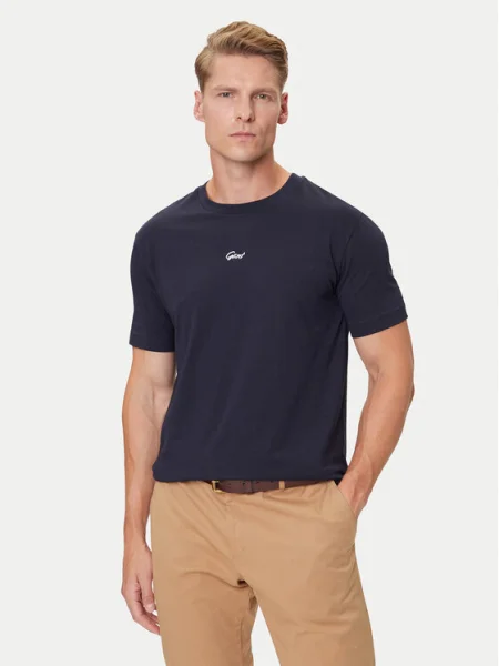 Тениска Gant с принт тъмносиньо