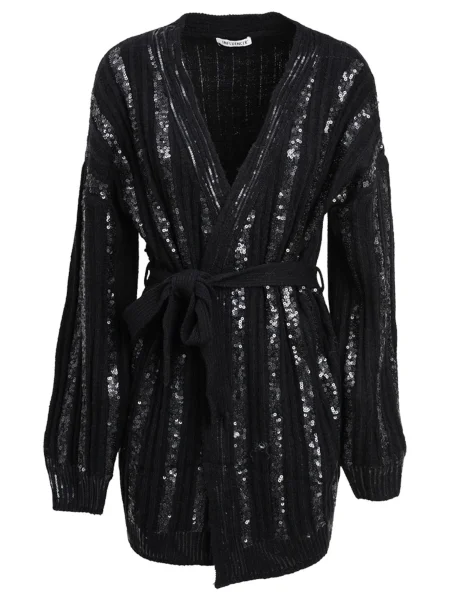 Influencer Geacă tricotată negru