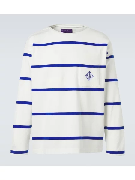 Cămașă cu dungi Ralph Lauren Purple Label cu dungi alb