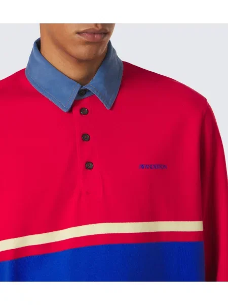 Tricou polo Jw Anderson din jerseu roșu