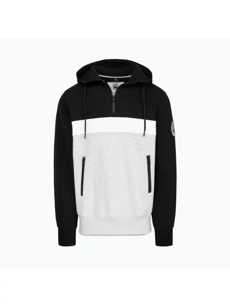 Меланжевое худи Pitbull West Coast с капюшоном черное