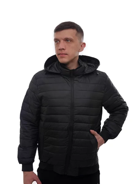 Демісезонна куртка STREAM текстиль/поліестер чорний