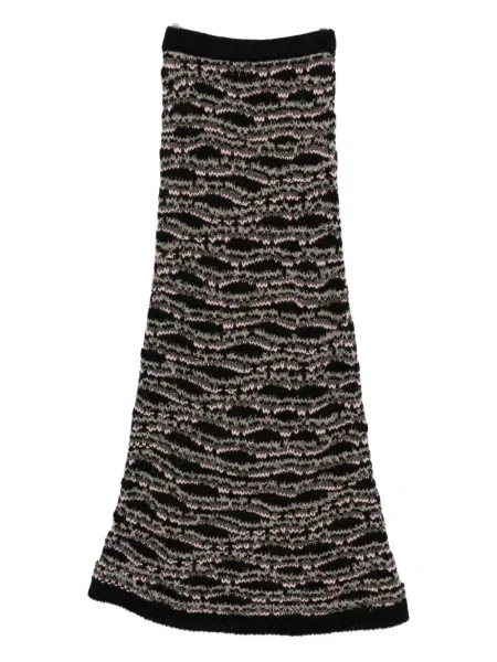 Fusta maxi Kristina Ti tricotate negru