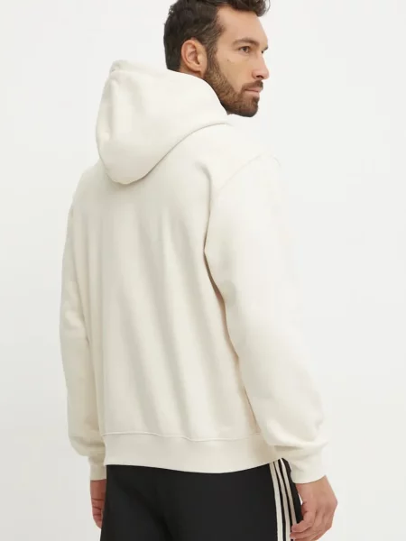 Mikina adidas Originals Hooded Sweat s kapucí s aplikací béžová