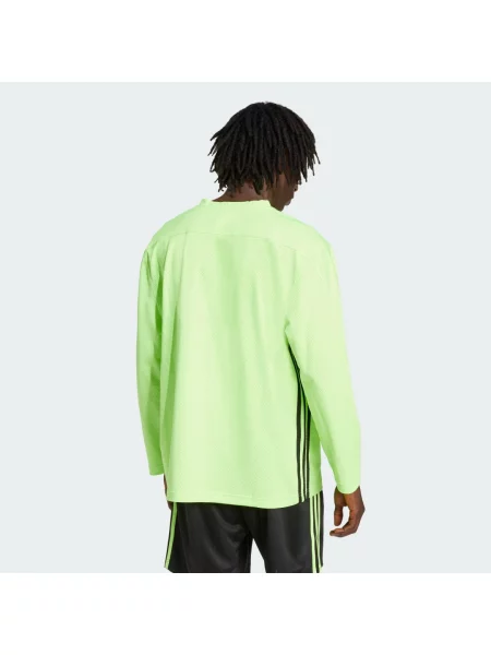Dlouhé tričko s dlouhým rukávem Adidas s dlouhými rukávy se síťovinou černé