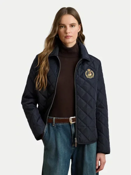 LAUREN RALPH LAUREN Prehodna jakna Mornarsko Straight Fit modra
