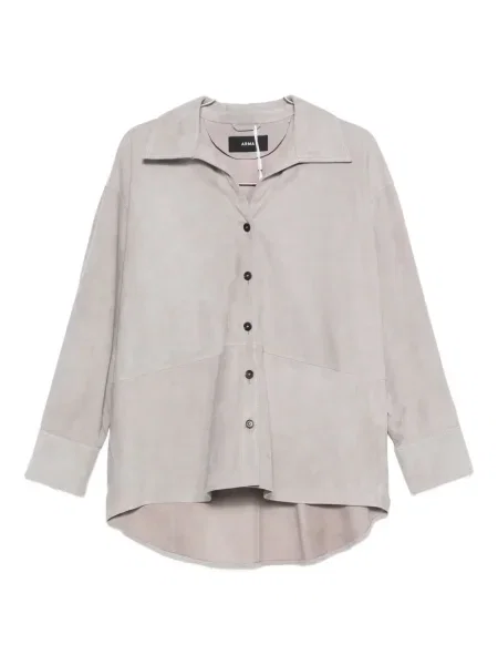 Велурена риза Arma сиво