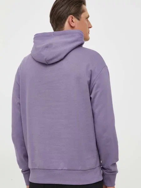 Calvin Klein melegítőfelső lila férfi nyomott mintás kapucnis fekete