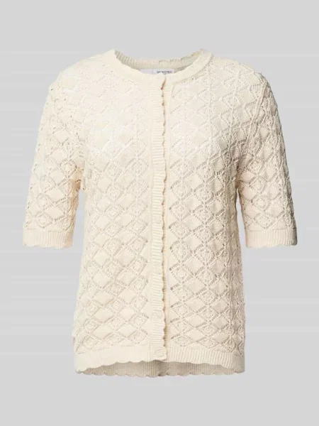 Kardigan z rękawem o dł. model ‘SOFIA’ biały