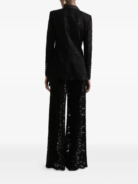 Pantaloni Dolce & Gabbana din dantelă negru