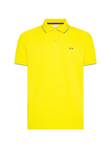 Tricou polo Sun68 cu autograf galben