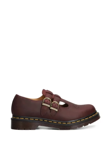 Pantofi cu toc Dr. Martens cu bretele roșu