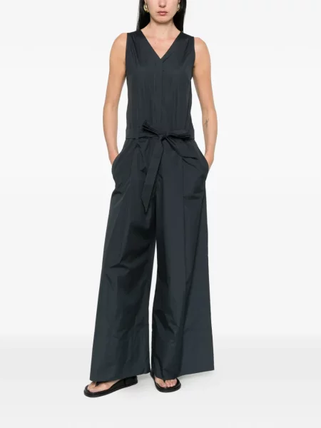 Kombinezon S Max Mara z dekoltem w serek niebieski