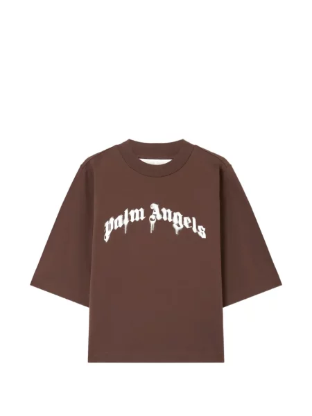 Tricou Palm Angels cu autograf maro