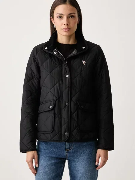 U.S. Polo Assn. geacă de tranziție pentru femei QUILTED JACKET negru