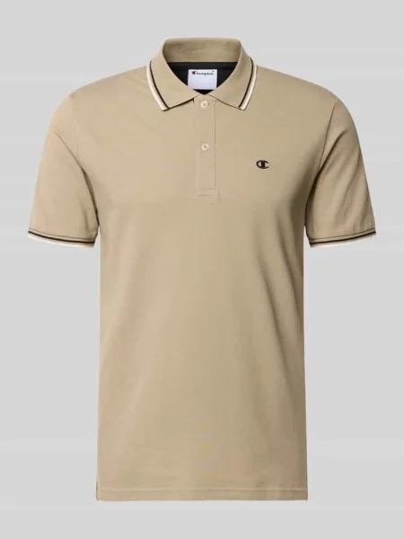 Koszulka polo o kroju slim fit z naszywanym logo Champion beżowa