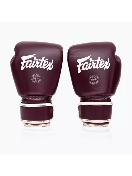 Боксови ръкавици Fairtex от естествена кожа бордо