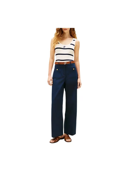 Pantaloni Tommy Hilfiger albastru