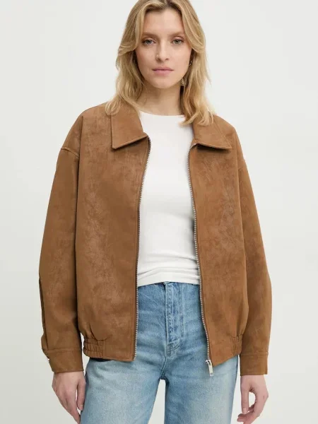 Яке Answear Lab преходен модел кафяво