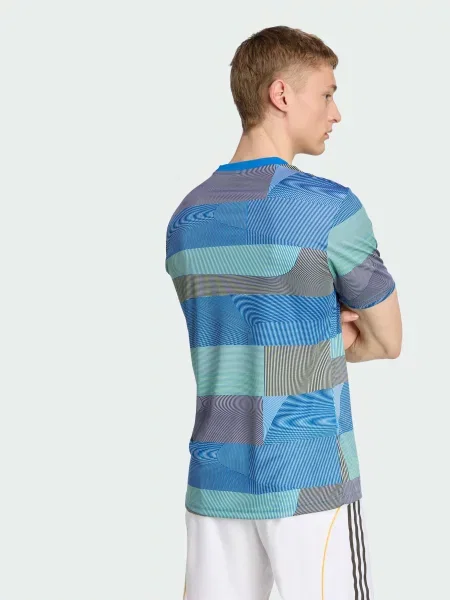 Переработанный футболка Adidas синяя