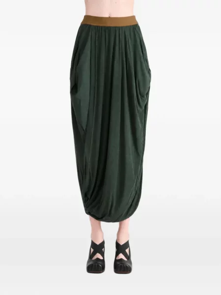 Fustă midi Uma Wang drapată verde