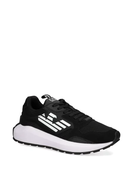 Sneakerși Ea7 Emporio Armani cu autograf negru