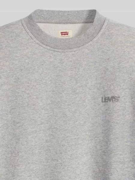 Bluza o kroju regular fit z subtelnym napisem z logo Levi's szara