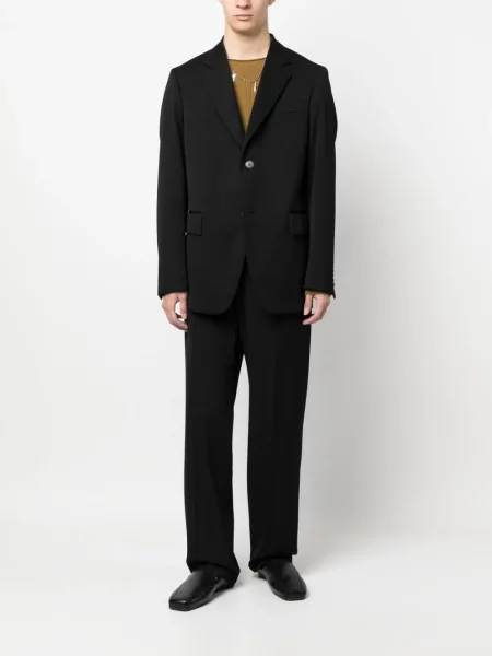 Vilnonis vienakrūtis švarkas Lanvin juoda