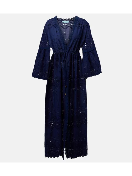 Rochie Melissa Odabash cu broderie albastru