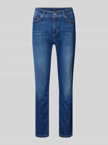 Jeansy o skróconym kroju slim fit model ‘PIPER’ Cambio granatowe