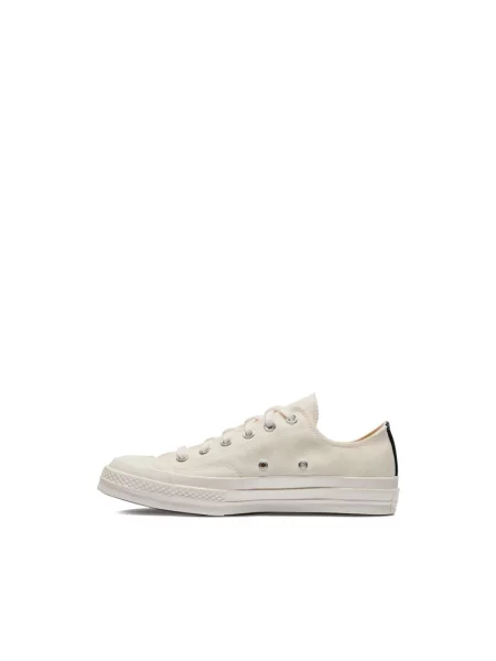 Sneakers Converse x Comme des Garçons PLAY Chuck 70 OX Milk/ Black/ Red EUR białe