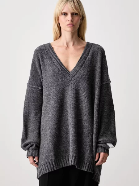Maison Margiela sweter z wełną szary