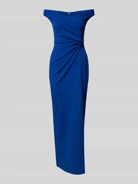 Sukienka wieczorowa z wszytym zamkiem błyskawicznym model ‘Octy’ Sistaglam niebieska