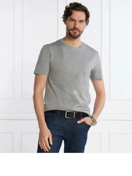 BOSS BLACK Tricou Tessler | mercerised negru