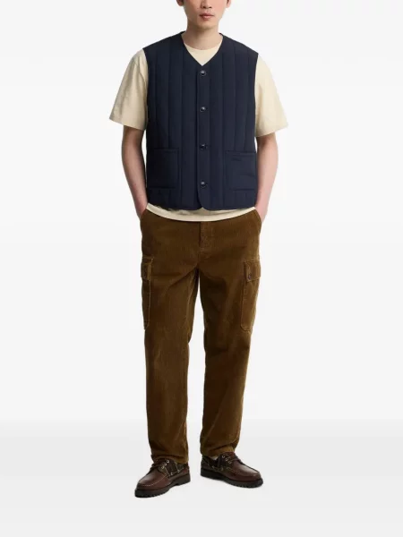 Pantaloni cargo Barbour de catifea cord maro