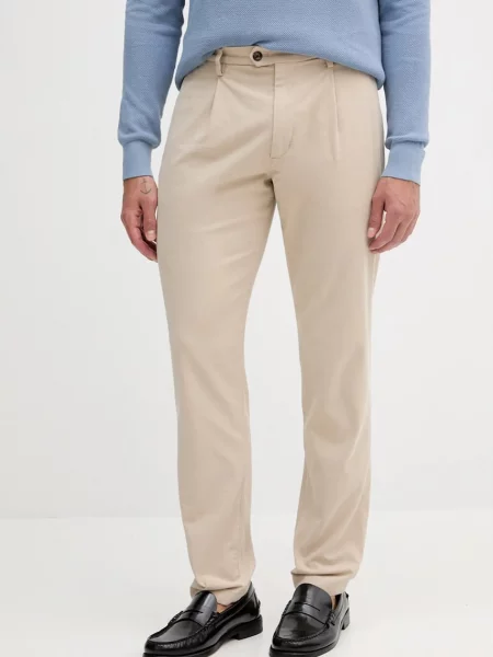 Kalhoty Tommy Hilfiger ve střihu chinos béžová