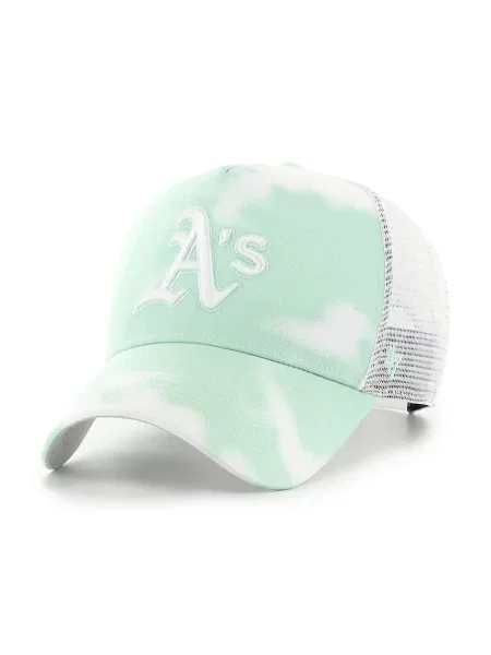 Шапка с козирка 47 brand MLB Oakland Athletics с апликация зелено