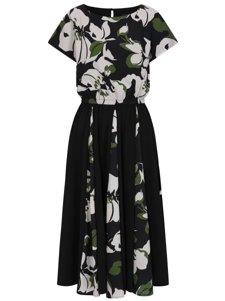 HotSquash Rochie verde / negru alb