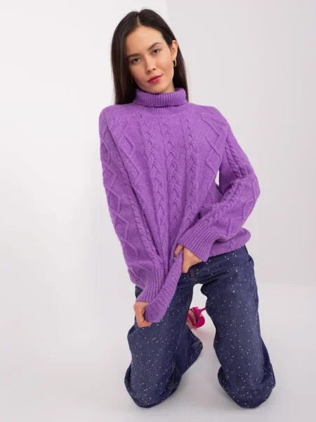 Pulover Wool Fashion Italia violet