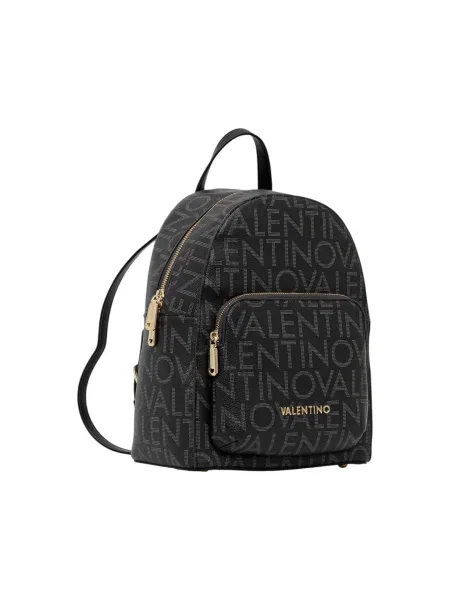 Lniana torebka Valentino Bags czarna