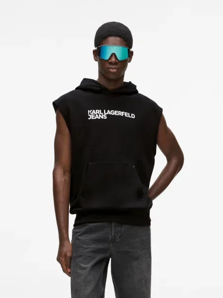 KARL LAGERFELD JEANS Mikina / biela čierna