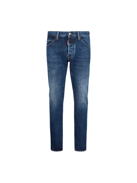 Jeansy straight leg Dsquared2 niebieskie