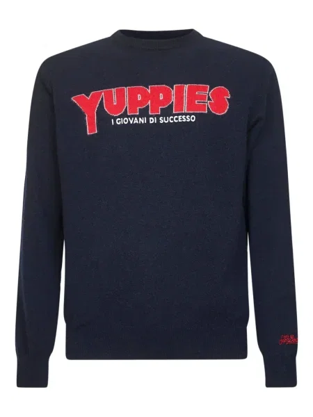 Жакардов пуловер Mc2 Saint Barth синьо