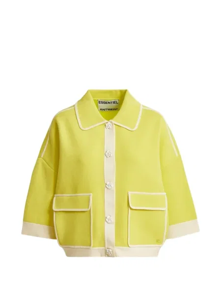 Kardigan Essentiel Antwerp w kwiatki żółty