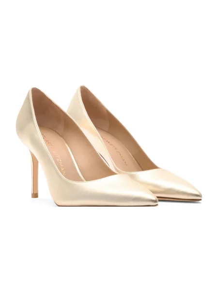 Czółenka Stuart Weitzman skórzana żółta