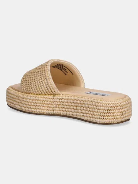 Шлепанцы Steve Madden на платформе бежевые