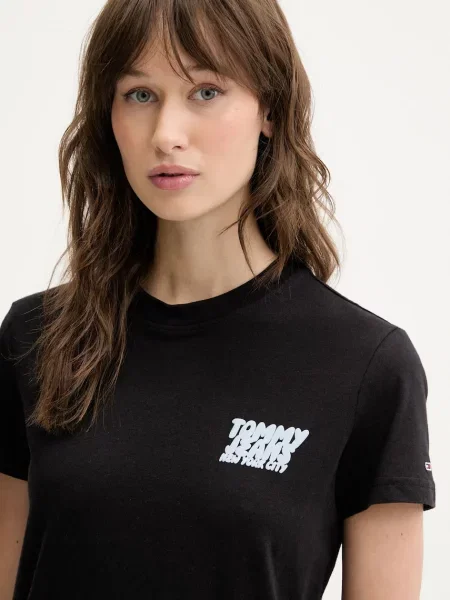 Tricou Tommy Jeans Reg Tj Bubble Tee Black XS negru