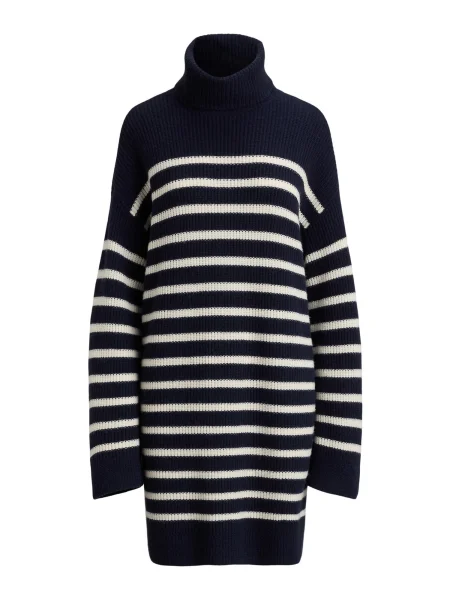 Lauren Ralph Lauren Pletena obleka mornarska bela